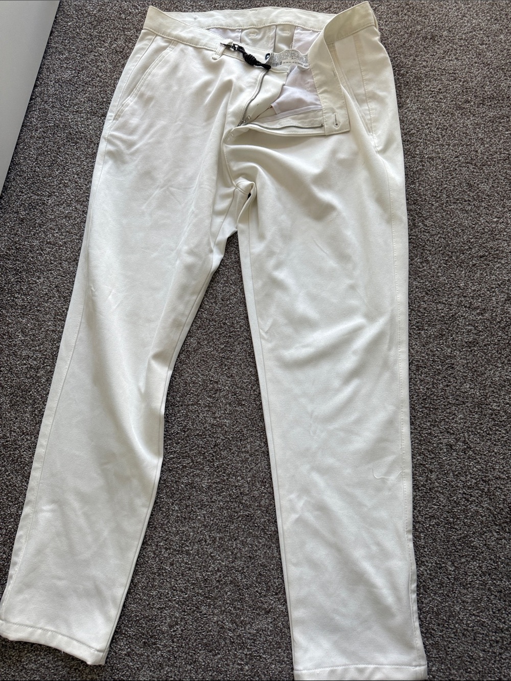 Zara Cream Slim Stretch Chinos